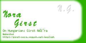 nora girst business card